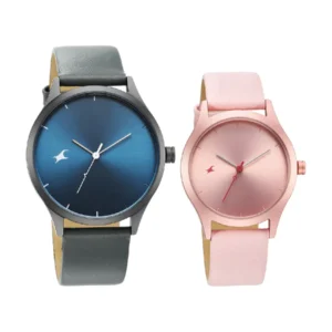 FASTRACK MIXMATCHED PAIR WATCHES with Blue and Pink Dial